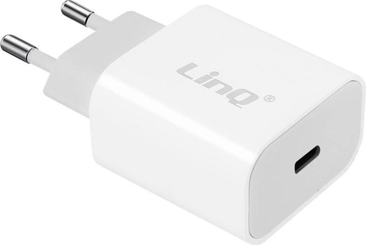 Actual product image LinQ USB-C Power Delivery 20W fast charger, wall charger, - White (20 W)