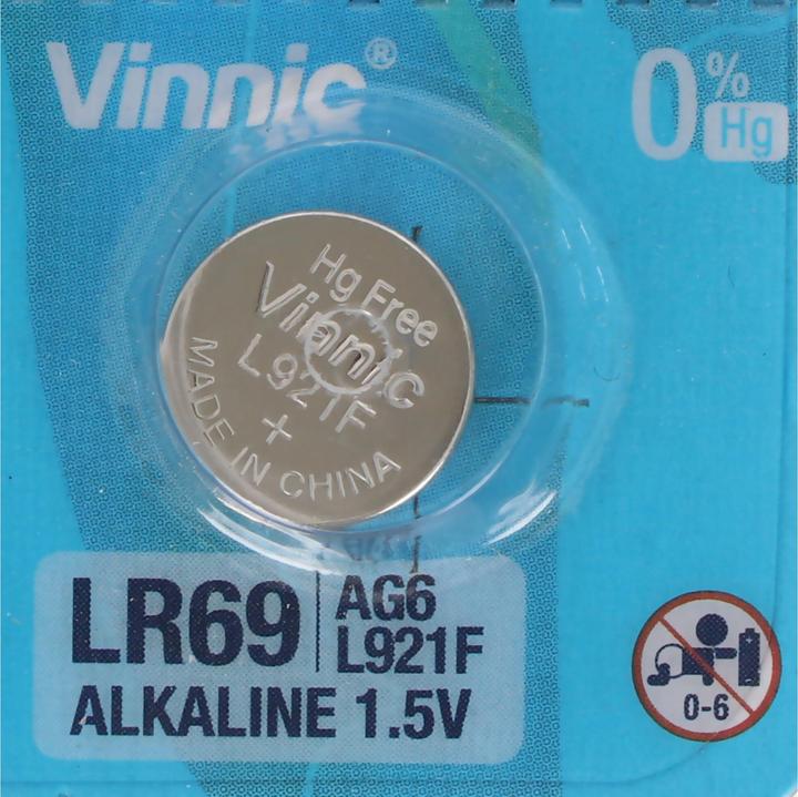 Immagine prodotto Vinnic 10er Pack AG6, LR921, LR69, V371, SR69, L912 F, L912F (10 pz., SR69, 29 mAh)