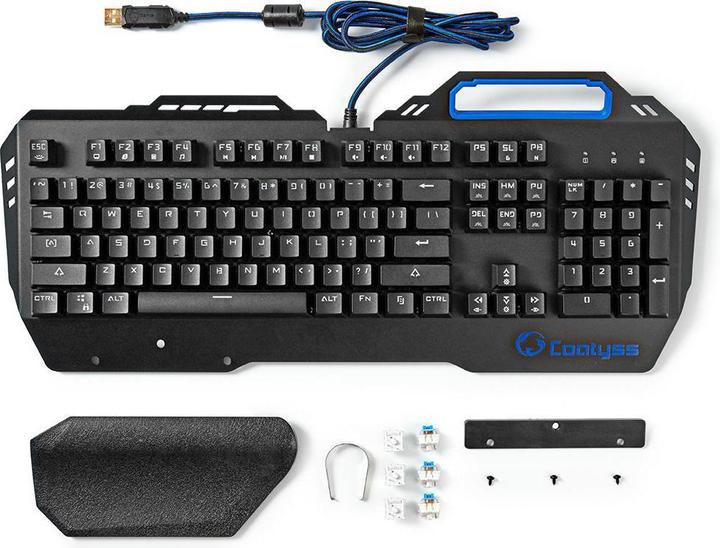 Produktbild Nedis Mechanische Gaming-Tastatur GKBD400BKUS - US International (US, Kabelgebunden)