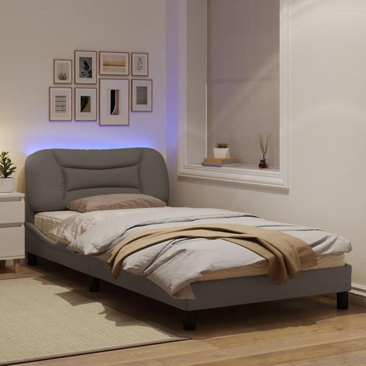 Actual product image VidaXL Bed frame with LED fabric (100 x 200 cm)