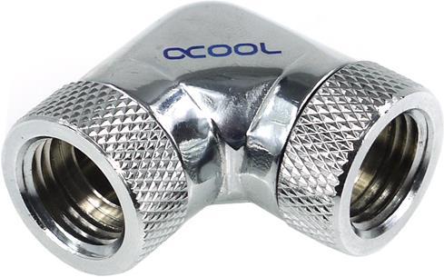 Produktbild Alphacool HF L-Verbinder 90° G1/4 drehbar 2x Innengewinde Chrom