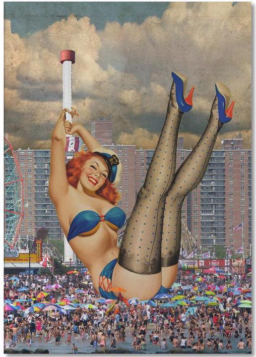 Image du produit Juniqe Brooklyn Pinup - New York (A5, À rayures)