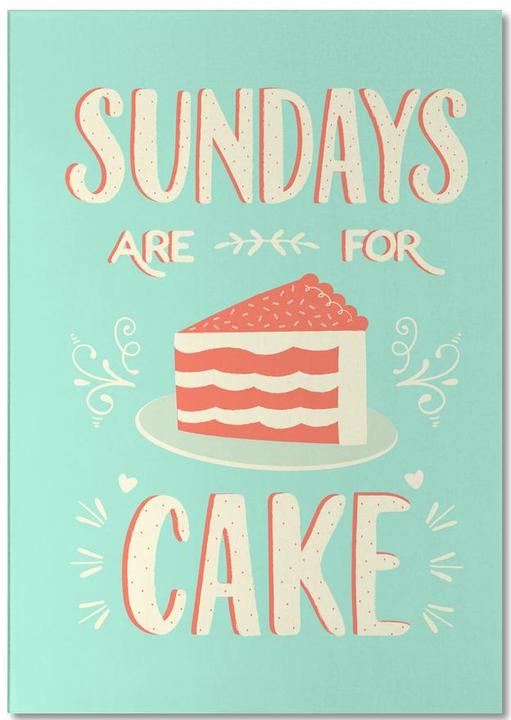 Image du produit Juniqe Sundays Are For Cake - Gâteaux (A5, À rayures)