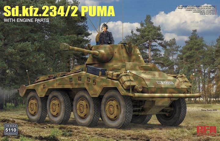 Actual product image Rye Field Model Sd.kfz 234/2 Puma w/ Engine Parts
