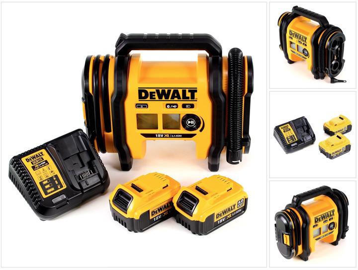DeWalt DCC 018 N Akku Luftkompressor 18V 11bar KFZ + 2x Akku 4,0Ah + Ladegerät (11 Bar, 14.70 l)