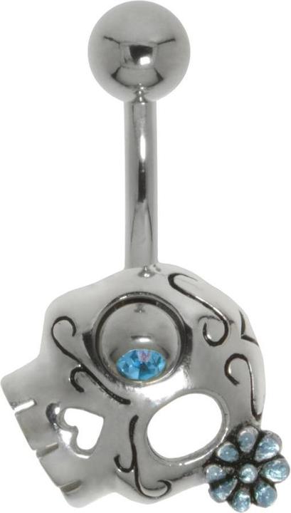 Bijouteria Bauchpiercing (Email, Chirurgenstahl 316L, Kristall, Silber 925)