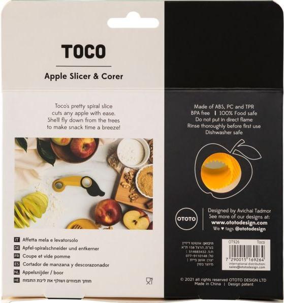 Actual product image Ototo Toco apple spiral slicer