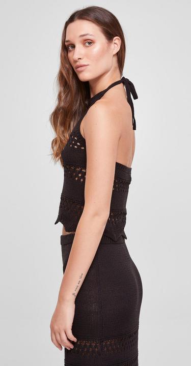 Immagine prodotto Urban Classics Top corto da donna in maglia all'uncinetto con collo alto (M)