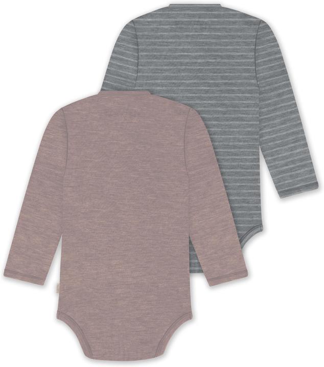 Image du produit Normani Lot de 2 Body bébé bio manches longues Body à langer en laine mérinos garçon et fille - 9353 (62)