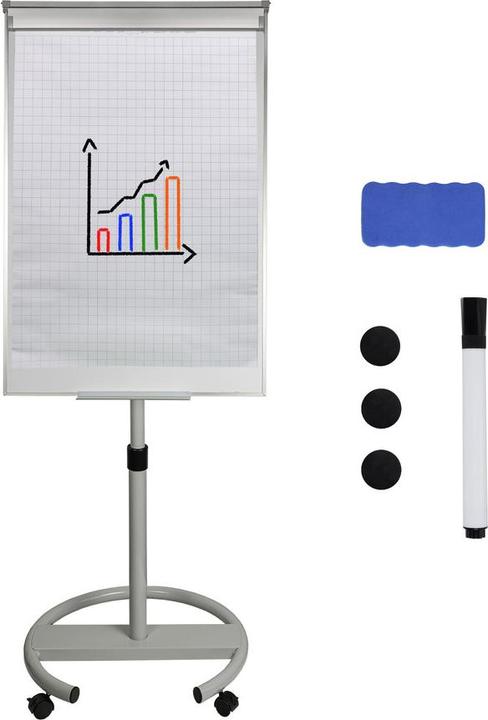 Image du produit Dönges Whiteboard mit Flipchartfunktion und Zubehör zum Beschriften + Block