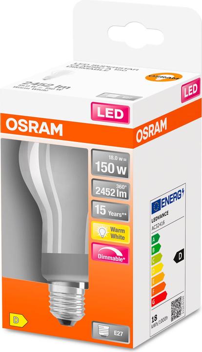 Actual product image Osram Superstar Classic A (E27, 18 W, 2452 lm, 1 x, D)