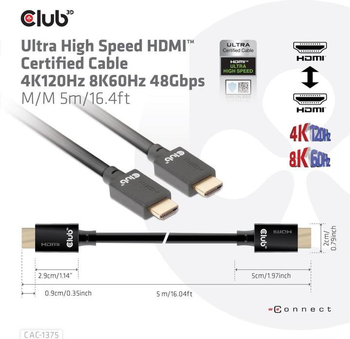 Actual product image Club 3D HDMI (Typ A) — HDMI (Typ A) (10 m, HDMI)