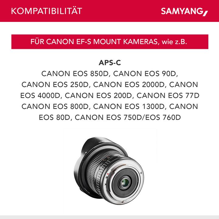 Image du produit Samyang 8mm f/3.5 Asph IF MC Fisheye CSII DH, Canon EF (Canon EF-S, APS-C / DX)
