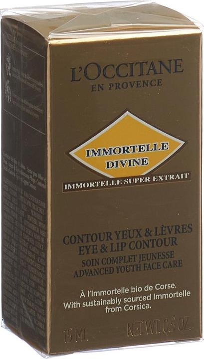 Image du produit L'Occitane Immortelle Divine Soin contour des yeux et des lèvres (Fluide, 15 ml, Journée)