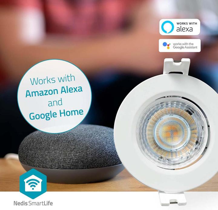 Image du produit Nedis SmartLife Plafonnier | Wi-Fi | Blanc chaud à froid | Rond | Diamètre : 52 mm | 68 - 74 m (360 lm)