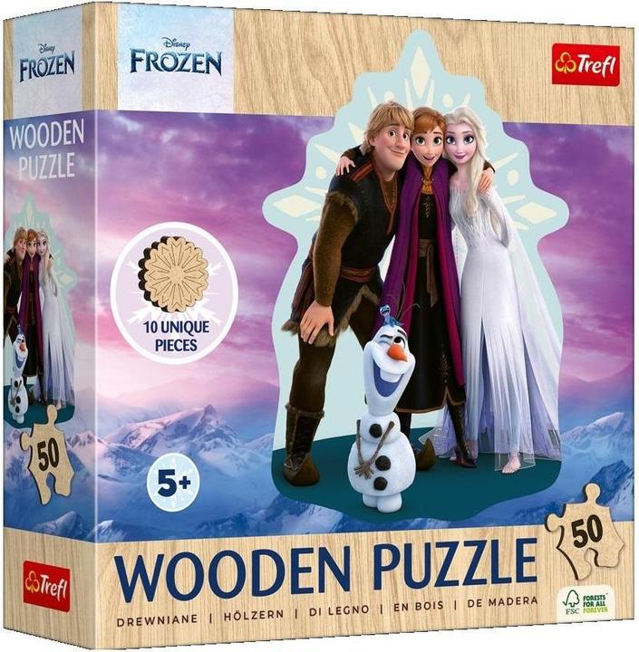 Actual product image Trefl Wooden Puzzle Junior 50 - Disney Frozen (50 pieces)