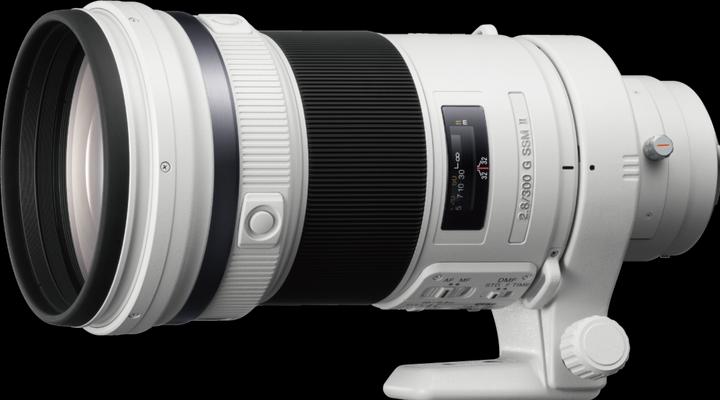 Sony 300mm f/2.8 G SSM II, Full Frame A-Mount (Sony A, full size)