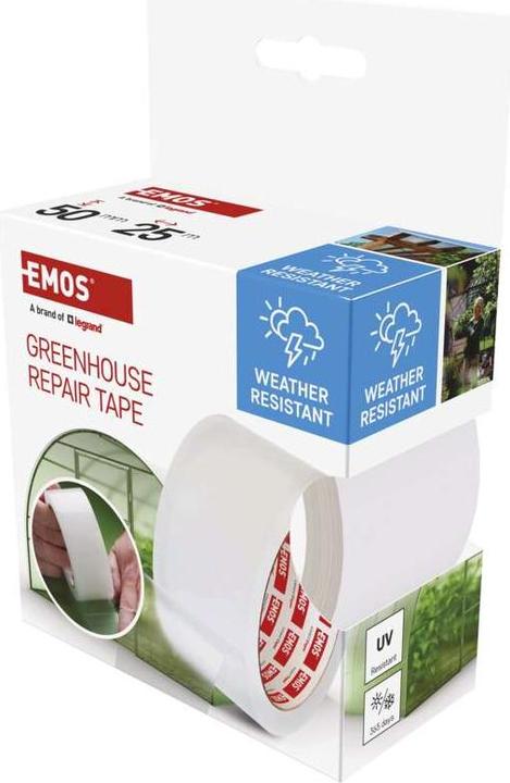 Image du produit Emos Ruban adhésif de réparation pour polycarbonate et verre, 25 m x 50 mm, transparent (50 mm)