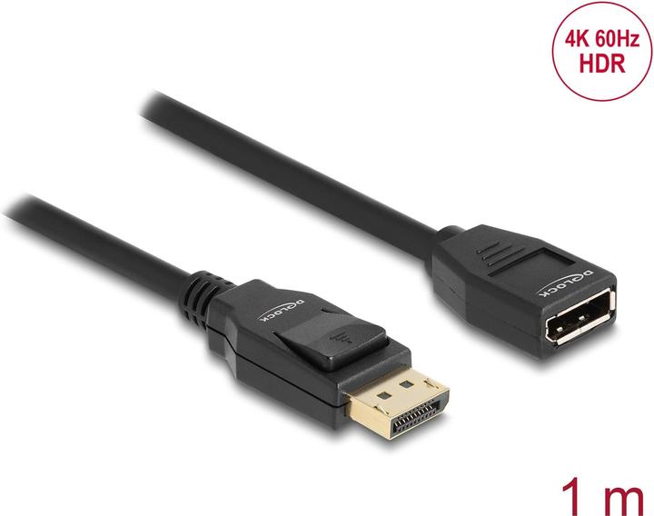 Image du produit Delock Câble d'extension DisplayPort 1.2 4K 60 Hz 1 m (1 m, DisplayPort)