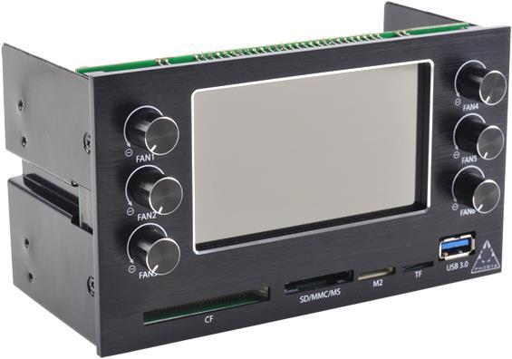 Produktbild Phobya MaxGuide 6 Dualbay Fan/Pump VFD-Controller (6 Lüfter)