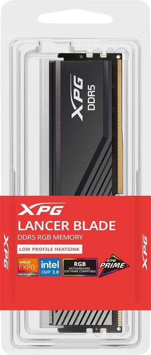 Actual product image Adata DIMM 16 GB DDR5-6000 (black, AX5U6000C3016G-SLABRBK, XPG Lancer Blade RGB, INTEL XMP, AMD EXPO) (1 x 16GB, 6000 MHz, DDR5 RAM, DIMM)