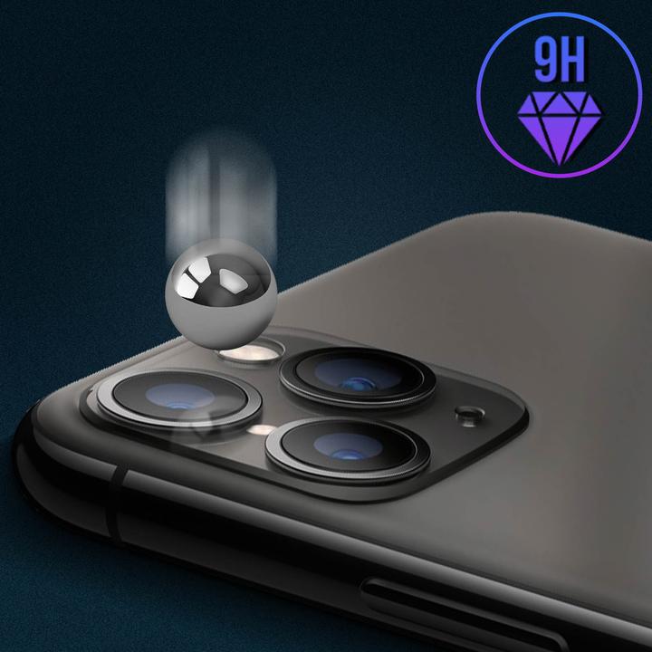 Actual product image Avizar Apple iPhone 11 Pro black fake camera sticker for the glass rear camera (1 Piece, Apple iPhone XS Max)