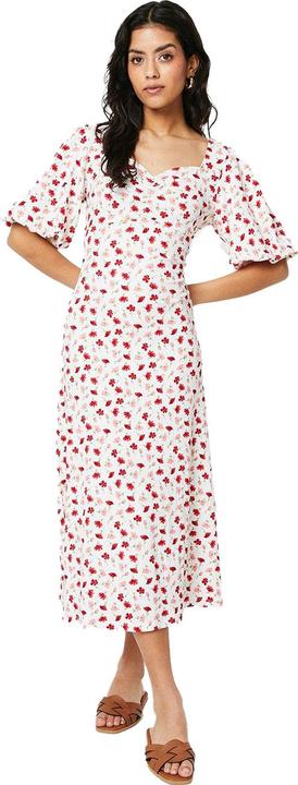 Dorothy Perkins Midikleid Geraffte Front Puffärmel