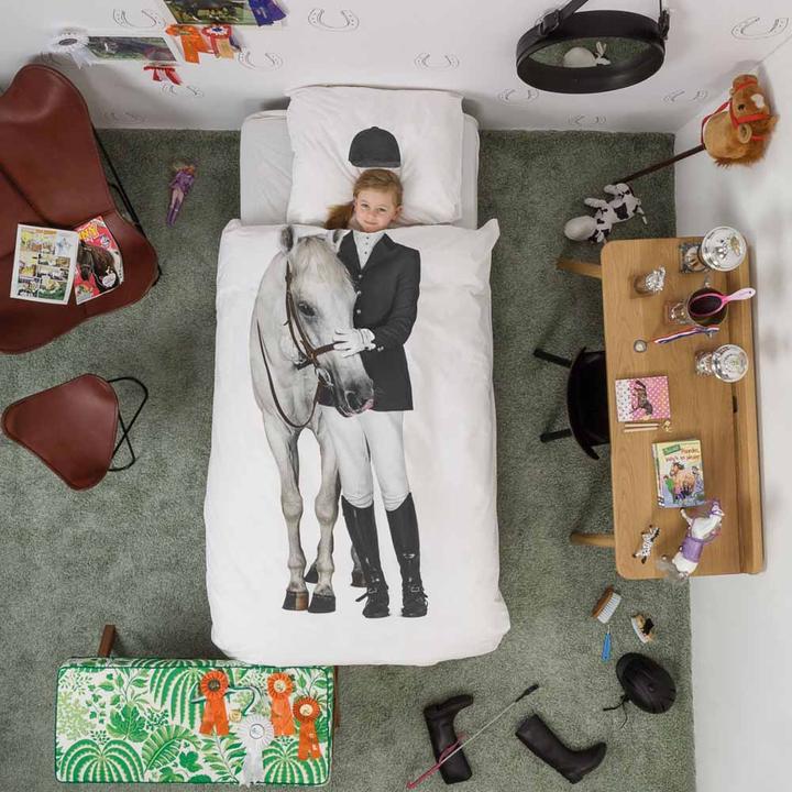 Actual product image Snurk Girls' bed linen equestrian 135 x200