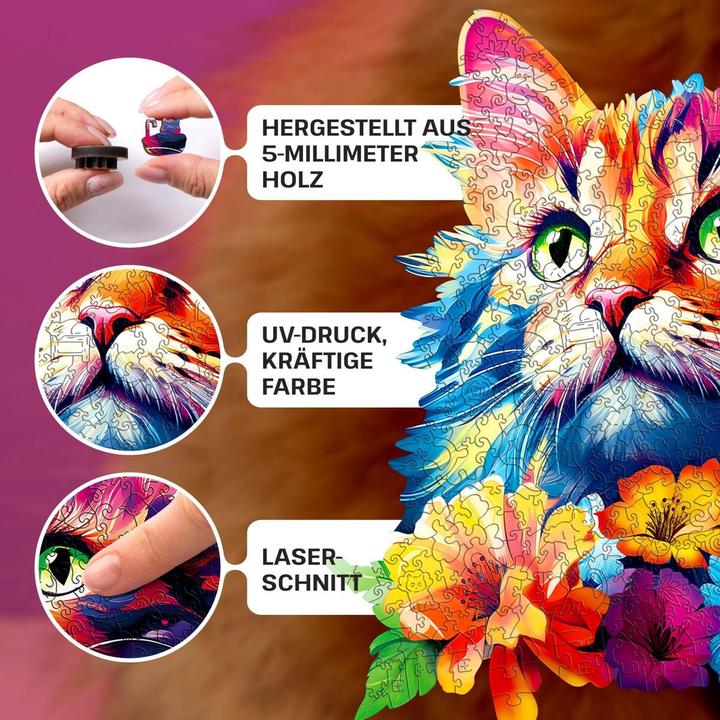 Produktbild Escape Welt Katze (200 Teile) - Holzpuzzle (200 Teile)