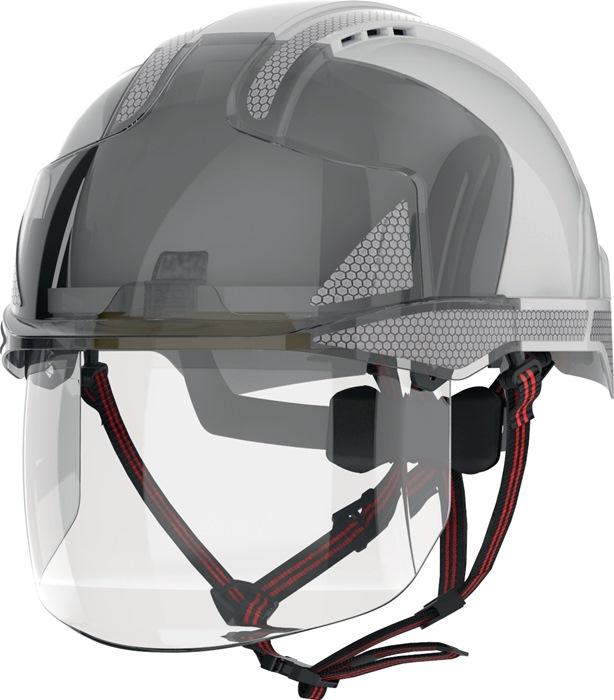 Actual product image Industrial climbing helmet EVOÂ® VISTAshieldÂ® Dualswitchâ"¢ white/smoke ABS (One size)