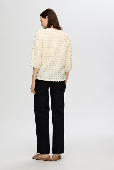 Image du produit Selected Femme Haut texturé avec manches 3/4 (XS)