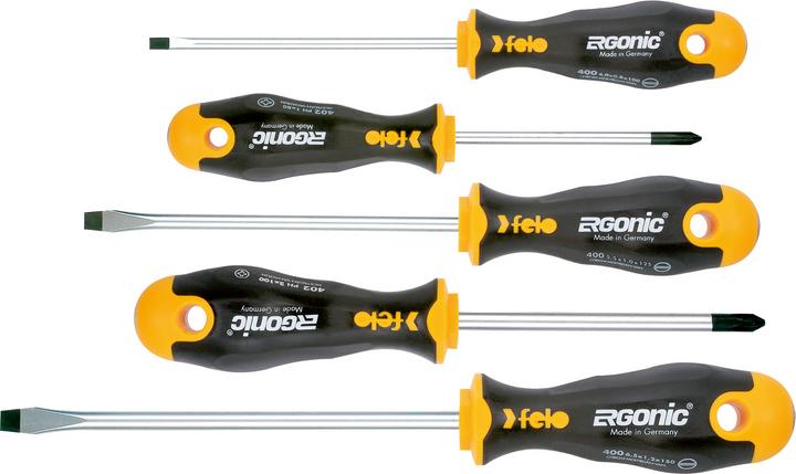Produktbild Felo ERGONIC - Schraubendrehersatz mit 3K-Griff, 5-tlg.
