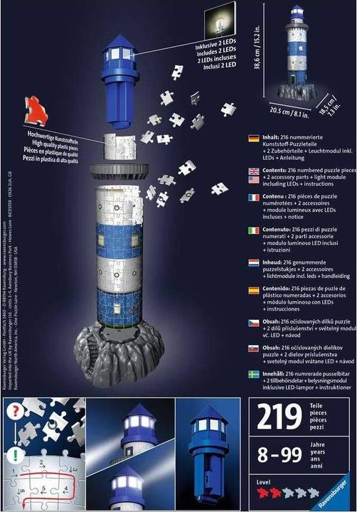 Produktbild Ravensburger Leuchtturm bei Nacht (216 Teile)