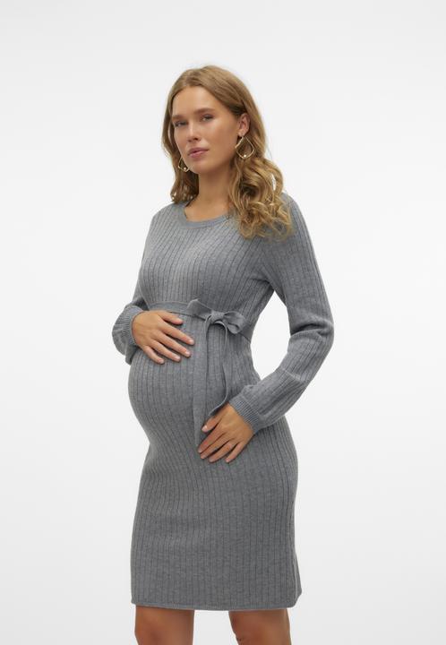Immagine prodotto Mamalicious Vestibilità regolare Scollo rotondo Polsini a coste Maniche a palloncino Abito corto Abito in maglia (XL)