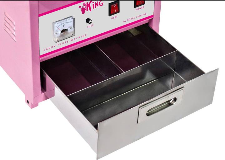 Royal Catering RCZC-1200-W Macchina dello zucchero filato con carrello