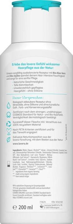 Image du produit Lavera Après-shampooing basis sensitiv Hydratation et soin Fl 200 ml (200 ml)