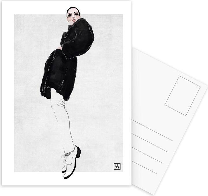 Produktbild Juniqe Black Coat - Modeillustration (3 Stk.)