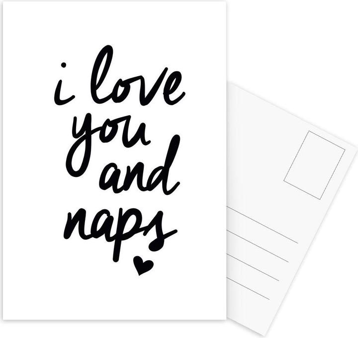 Actual product image Juniqe I Love You And Naps - Love Quotes (3 pcs.)