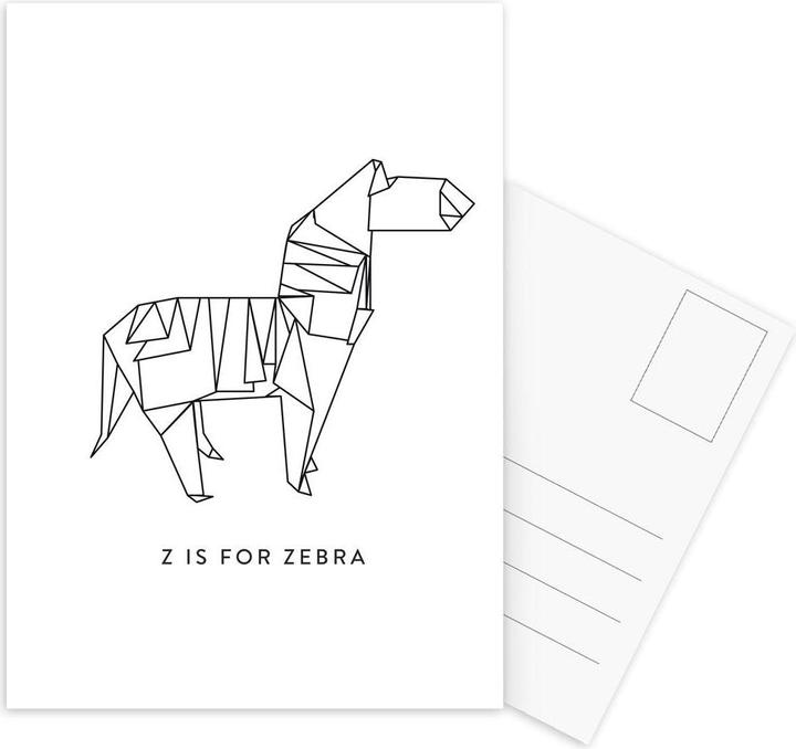 Actual product image Juniqe Origami Zebra (3 pcs.)