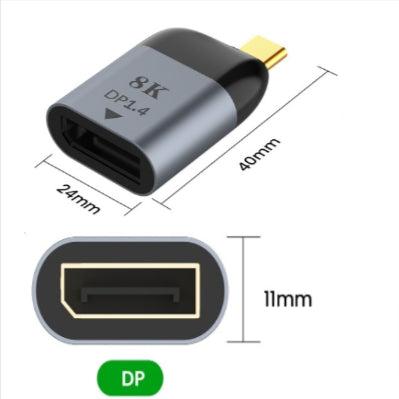 Produktbild Hermex USB-C zu DisplayPort DP 8K Converter Umwandler Adapter (m/w) (USB Typ-C, 2.40 cm)