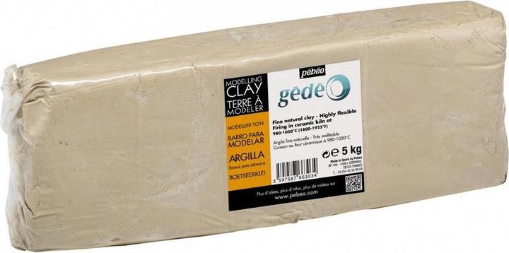 Image du produit Pebeo Gédéo Argile à Cuire Blanche Pain 5 Kg (Blanc, 5000000 ml)