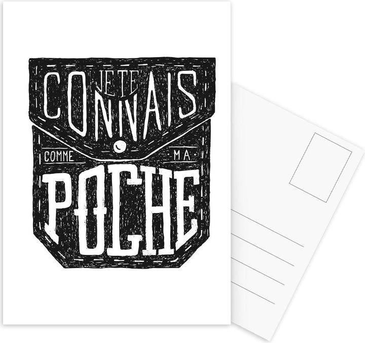 Actual product image Juniqe Comme ma poche - Quotes & Slogans (3 pcs.)