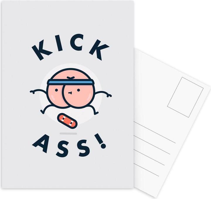 Actual product image Juniqe Kick Ass - Funny (5 pcs.)