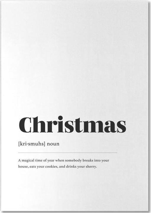 Actual product image Juniqe Christmas Cookie Thief - Christmas (A5, Plain)