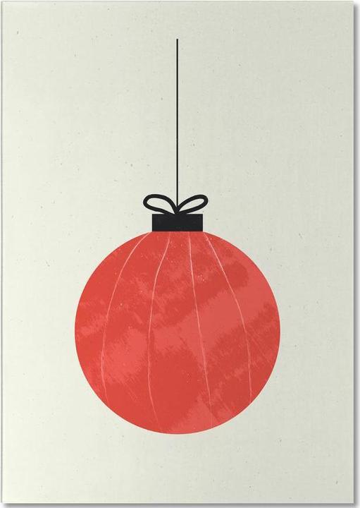 Actual product image Juniqe Christmas Bauble - Christmas (A5, Plain)