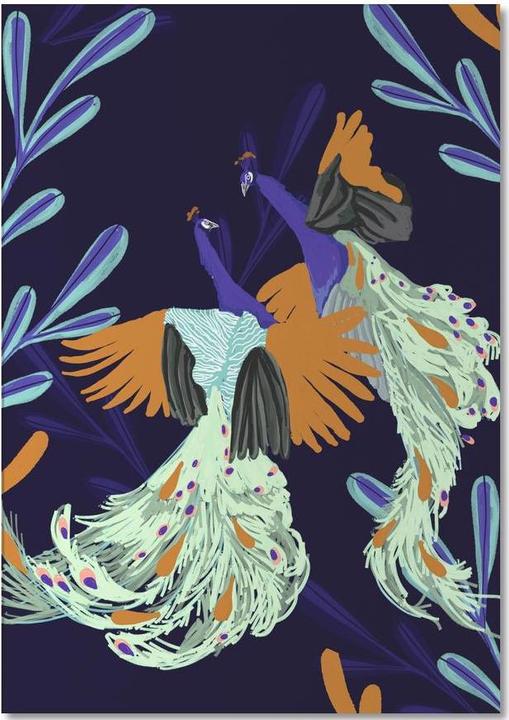 Image du produit Juniqe Peacock Dance - Paons (A5, À rayures)