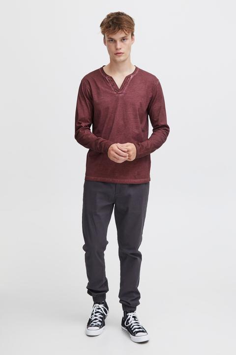 Actual product image Solid Tinox Men's Longsleeve With V-Neck Made Of 100% Cotton (L)