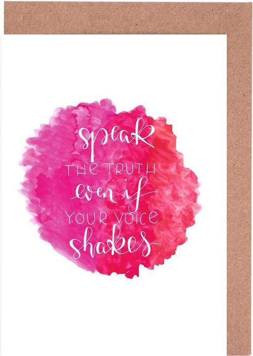 Produktbild Juniqe Speak the Truth Pink - Zitate & Slogans (15 Stk.)