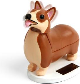 Actual product image Kikkerland Elroy The Royal Solar Corgi (1603) (7 x 7 x 3.5 cm)