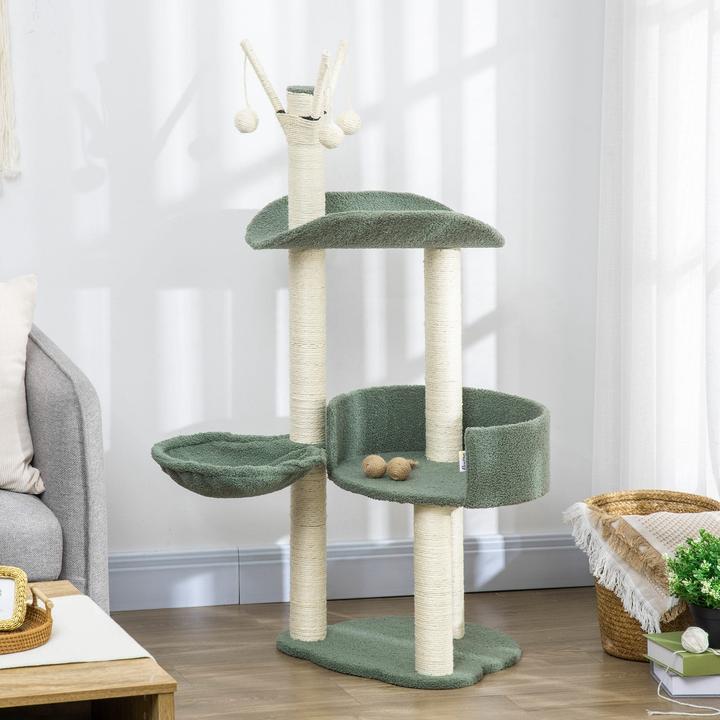 Image du produit Jamb Arbre à chat (123 cm, Vert, Crème)